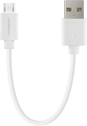 HomeSpot Short Micro USB Cable 6-Inch Fast Charging High Speed USB 2.0 Data Sync Cable - Black in Kuwait