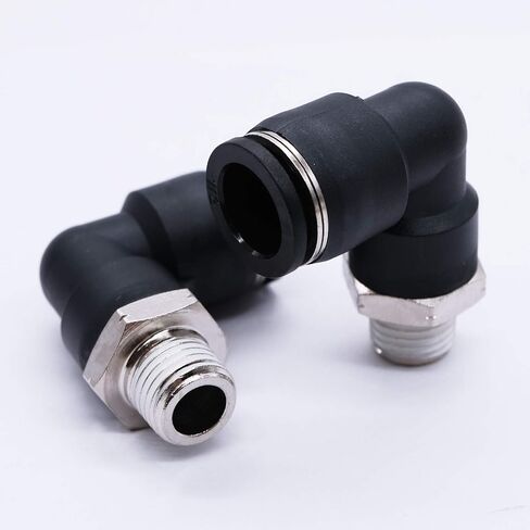 mxuteuk 6pcs Push to Connect Fittings Pneumatic Elbow and Straight Combination 1/2 Inch Tube OD x 1/4 Inch NPT Thread in Saudi Arabia