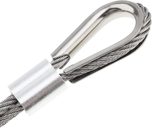 50Pcs M6 Wire Rope Thimbles 1/4", Stainless Steel Thimble for Diameter Cable Rigging, Clothesline, Rope Hardware Fittings in Saudi Arabia