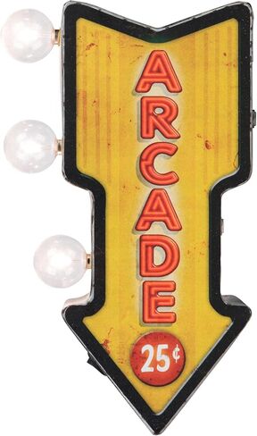 Arcade Double-Sided Marquee Sign With LED Bulbs Vintage Inspired Retro Wall Decor For The Man Cave, Game Room, Arcade, Or Home Bar (12" x 5" x 3.5") in Saudi Arabia