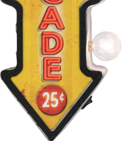 Arcade Double-Sided Marquee Sign With LED Bulbs Vintage Inspired Retro Wall Decor For The Man Cave, Game Room, Arcade, Or Home Bar (12" x 5" x 3.5") in Saudi Arabia
