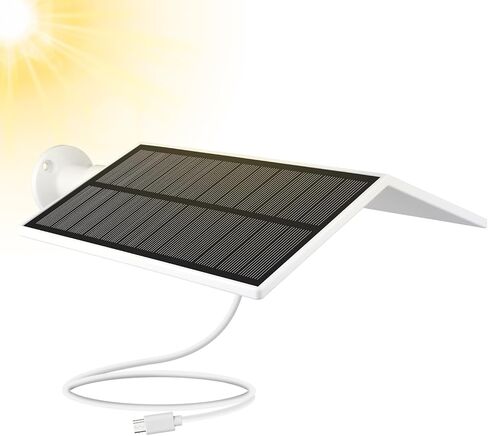لوحة شمسية 5 وات لكاميرات الأمان اللاسلكية في الهواء الطلق، ألواح شمسية USB متوافقة مع كاميرا بطارية قابلة لإعادة الشحن DC 5V، دعامة قابلة للتعديل 360 درجة، مقاومة للماء IP65 (الكاميرا غير متضمنة) in Saudi Arabia