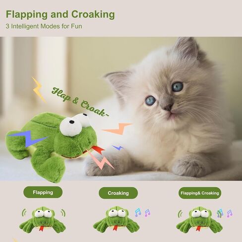 Interactive Cat Toy, Flapping Chirping Animal with Catnip for Indoor Cats, Touch Activated with 3 Modes, Rechargeable, Hanging Intelligent Kitten Toy (Eagle) in Saudi Arabia