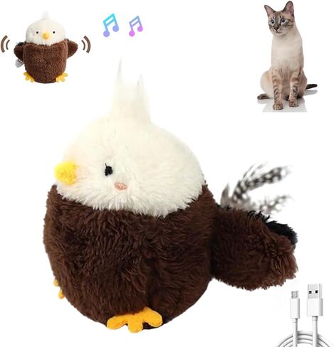 لعبة تفاعلية للقطط، حيوان يغرد مع النعناع البري للقطط الداخلية، يتم تفعيلها باللمس مع 3 أوضاع، قابلة لإعادة الشحن، لعبة قطة ذكية معلقة (نحلة) in Kuwait
