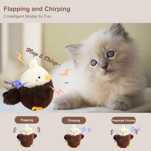 لعبة تفاعلية للقطط، حيوان يغرد مع النعناع البري للقطط الداخلية، يتم تفعيلها باللمس مع 3 أوضاع، قابلة لإعادة الشحن، لعبة قطة ذكية معلقة (نحلة) in Kuwait