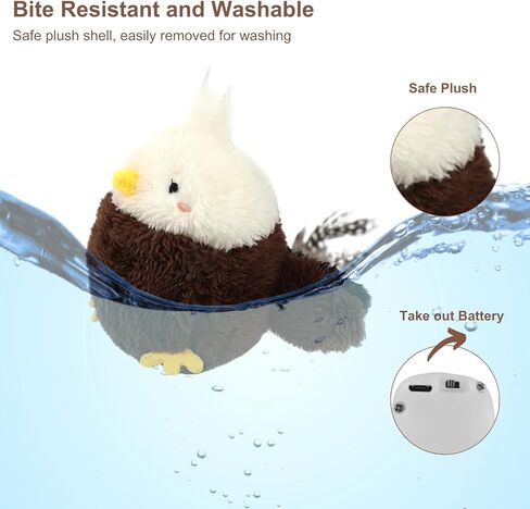 لعبة تفاعلية للقطط، حيوان يغرد مع النعناع البري للقطط الداخلية، يتم تفعيلها باللمس مع 3 أوضاع، قابلة لإعادة الشحن، لعبة قطة ذكية معلقة (نحلة) in Kuwait