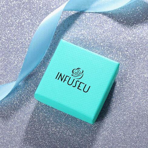 INFUSEU 925 Sterling Silver Initial Earrings for Women Girls, Cute Heart Letter Jewelry Gifts in Saudi Arabia