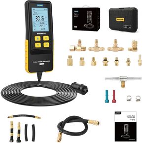 مجموعة أدوات قياس ضغط حقن الوقود للسيارات، مجموعة أدوات قياس ضغط الوقود، مجموعة أدوات اختبار ضغط الوقود الذكية، مجموعة قياس ضغط مضخة حقن الوقود الرقمية 0-426.6 رطل لكل بوصة مربعة in Kuwait