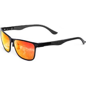 Carbon Fiber Polarized Sunglasses for Men Trendy Driving Sunglasses Shady Sun Glasses with UV Protection