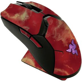 MightySkins Skin Compatible with Razer Viper Ultimate - Crimson Marble | Protective, Durable, and Unique Vinyl Decal wrap Cover | Easy to Apply, Remove, and Change Styles | Made in The USA