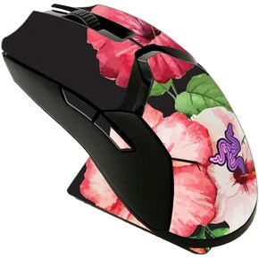 MightySkins Skin Compatible with Razer Viper Ultimate - Hibiscus | Protective, Durable, and Unique Vinyl Decal wrap Cover | Easy to Apply, Remove, and Change Styles | Made in The USA