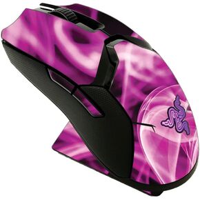 MightySkins Skin Compatible with Razer Viper Ultimate - Pink Flames | Protective, Durable, and Unique Vinyl Decal wrap Cover | Easy to Apply, Remove, and Change Styles | Made in The USA