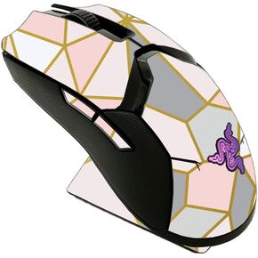 MightySkins Skin Compatible with Razer Viper Ultimate - Rose Gold Polygon | Protective, Durable, and Unique Vinyl Decal wrap Cover | Easy to Apply and Change Styles | Made in The USA