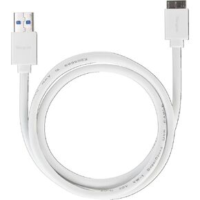 Targus USB 3.0 Micro (Type-B) to USB Cable with 5 Gbps Data Transfer Speed, 1 Meter, White (ACC98301BT)
