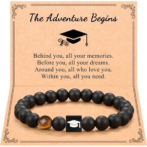 UPROMI Graduation Gifts for Him Class Of 2024 Graduation Gifts for Men Teen Boys High School 5th 8th Grade Graduation Bracelet
