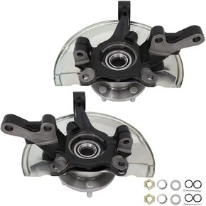OCPTY Wheel Hub Bearing Steering Knuckle Assembly Pair Front Driver and Passenger (Left and Right) Side 2008-2012 Fit for Dodge Caliber 2.0L 2.4L 698-410 698-411 68088498AD 68088499AD