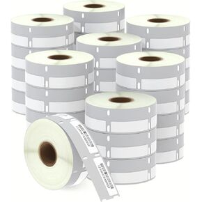 BETCKEY - Compatible DYMO 30346 (1/2" x 1-7/8") Library Barcode Labels - Compatible with DYMO Labelwriter 450, 4XL & Zebra Desktop Printers [28 Rolls/16800 Labels]