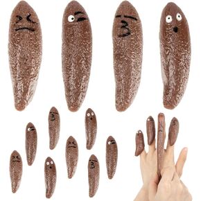 Flinging Poop Finger Toys - 9Pack Stretchy Poop Finger Slingshot Toys Cute Fake Poop Toys Poop Emoji Flying Games Stress Relief Toys Novelty Prank Gift for Halloween April Fools' Day