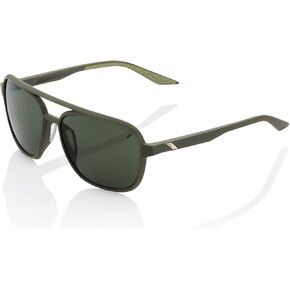 100% Kasia Classic Aviator Sunglasses - Comfortable, Lightweight Performance Eyewear w/Rubber Temple & Nose Grip