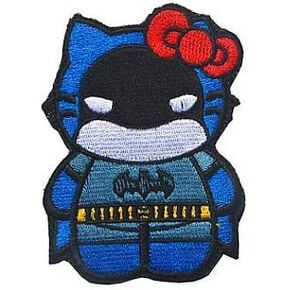 Hello Kitty As Batman Military Hook Loop Tactics Morale Embroidered Patch