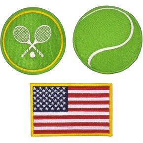 mokarier Tennis Embroidered Patch US Flag Patch Iron on Logo Vest Jacket Cap Hoodie Backpack Patch Iron On/sew on Patch