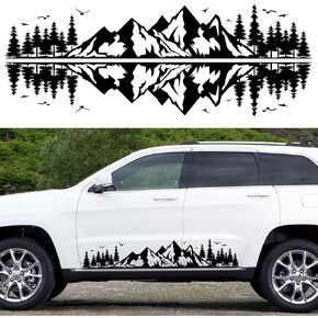 ORIGACH 2 Pcs 74.8 inches Geometric Lightning Graphics Car Auto Body Side Sticker Vinyl Lightning Racing Sports Stripe Decals for Car Truck SUV Off-Road Vehicles in Kuwait