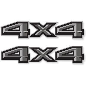 ملصقات مقاس 4×4 لملصقات بديلة بجانب سرير الشاحنة f150 للطرق الوعرة رمادي/رمادي (2015-2020) (مقصوصة بالقالب (قشر والصق))