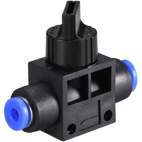 uxcell 4mm OD Pneumatic Air Flow Control Valve with Push-to-Connect Fitting,Union Straight,Pneumatic Air Controller Valve 6pcs