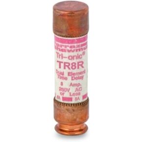 Ferraz Shamwut/Mersen TR-8R, 8 Amp (8A) 250V Fusetron Dual Element Time-Delay Current Limiting Class RK5 Fuse, UL Listed
