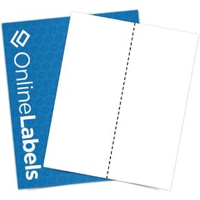 Full Sheet Labels - 8.5 x 11 - Pack of 10 Sheets - Inkjet/Laser Printers - Vertical Back Slit for Easy Peeling - Online Labels
