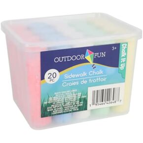 Greenbrier AJS - Outdoor Fun Colorful Sidewalk Chalk, 20-ct. - Ideal for homes, schools, daycare centers, summer camps, youth groups, and so much more.
