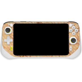 MightySkins Carbon Fiber Skin Compatible with Logitech G Cloud Gaming Handheld - Amber Marble | Protective, Durable Textured Carbon Fiber Finish | Easy to Apply | Made in The USA