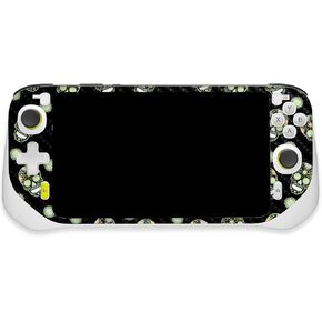 MightySkins Carbon Fiber Skin Compatible with Logitech G Cloud Gaming Handheld - Nighttime Skulls | Protective, Durable Textured Carbon Fiber Finish | Easy to Apply | Made in The USA