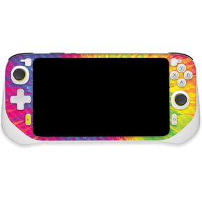 MightySkins Carbon Fiber Skin Compatible with Logitech G Cloud Gaming Handheld - Vibrant Tie Dye | Protective, Durable Textured Carbon Fiber Finish | Easy to Apply | Made in The USA