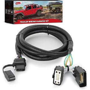 Nilight 4 Pin Trailer Wiring Harness Kit 56172 Vehicle Side Custom for 2011 2012 2013 2014 2015 2016 2017 2018 2019 Ford Explorer Police Interceptor Utility Fit Tow Hitch Harness, 2 Year Warranty