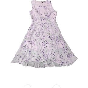 Allegra K Women's 2024 Summer Wrap Ruffle High Low Hem Round Neck Keyhole Back Sleeveless Floral Dress