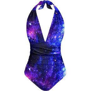 JEOCODY Women's One Piece Swimsuits Sexy Slimming Bathing Suits Backless Tummy Control Swimwear