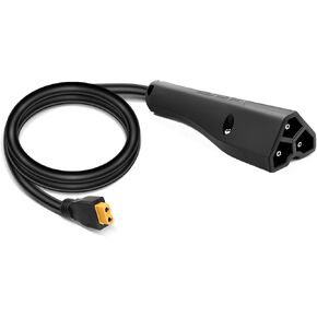 48V Golf Cart Charger Plug with Cable, 36V 3-Pin Triangle Charger Handle Connector/Receptacle for EZGO TXT&RXV,OEM# 604321 611218 611219, black
