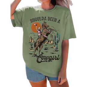Wild Bandita Cactus T-Shirt for Women Funny Cowgirl Sunrise Graphic Tees Western Style Casual Short Sleeve Shirt Top