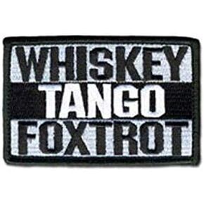 Whiskey Tango Foxtrot Military Morale Patch Hook & Loop Tactical Patch (Black)