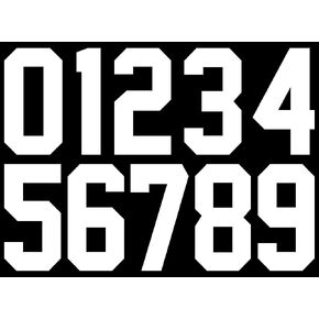 Fanbay 22 Pieces 5 Inch Iron on Numbers Heat Transfer Number 0 to 9 for Sports T-Shirt Jersey Football Baseball,Team t-Shirt (Black Color 0-9)