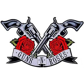 New! Guns Roses Patches 21X36cm Iron on Patch/Embroidered Patch This Appliques are Great for T-Shirt, Jean,Jacket, Backpack
