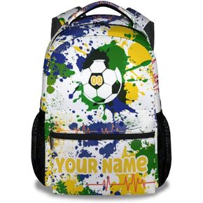 Soccer Backpack for Girls, Boys - 16 Inches Colorful Backpacks for Teens - Aesthetic Bookbag for Middle School, Highschool