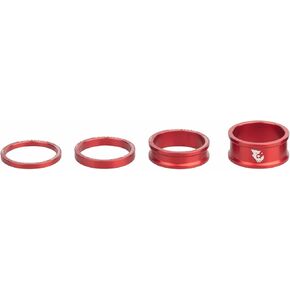 Wolf Tooth Precision Anodized Headset Spacers (Red, 3, 5, 10, & 15mm)