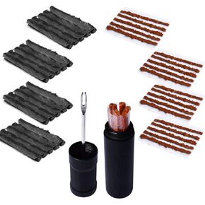 Bike Tubeless Tire Tyre Repair Kit Plugger Plugs Tool Repair Tires Fix Flat Puncture MTB and Road Mountain Bicycle +45 Strips (20 x1.5 mm + 5 x 2.5 mm + 20 x 3.5 mm)