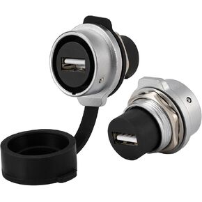 PENGLIN 2PCS USB 2.0 Panel Mount Connector, USB Pass Through Coupler Female to Female,USB Extension Connector Compatible with Laptop Computer Hard Drive Printer Camera