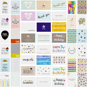 Best Paper Greetings 144 Pack Assorted All Occasion Greeting Cards with Envelopes for Birthday, Graduation, Baby Shower, Sympathy, 48 Designs, Blank Inside (4x6 In)
