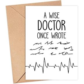 A Wise Doctor Once Wrote Card - Doctor Card - Doctor Handwriting Card - Doctor Gift - Doctor Gifts - Doctor Joke - Funny Doctor Card - Gift For Doctors