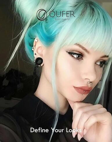 OUFER 2PCS Water Drops Ear Tunnels, Stainless Steel Ear Gauges Plugs, Double Flared Gauge For Ear Stretchers Expander, Ear Piercing Jewelry for Women Men in Saudi Arabia