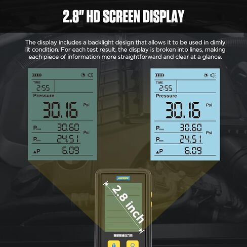 مجموعة أدوات قياس ضغط حقن الوقود للسيارات، مجموعة أدوات قياس ضغط الوقود، مجموعة أدوات اختبار ضغط الوقود الذكية، مجموعة قياس ضغط مضخة حقن الوقود الرقمية 0-426.6 رطل لكل بوصة مربعة in Kuwait